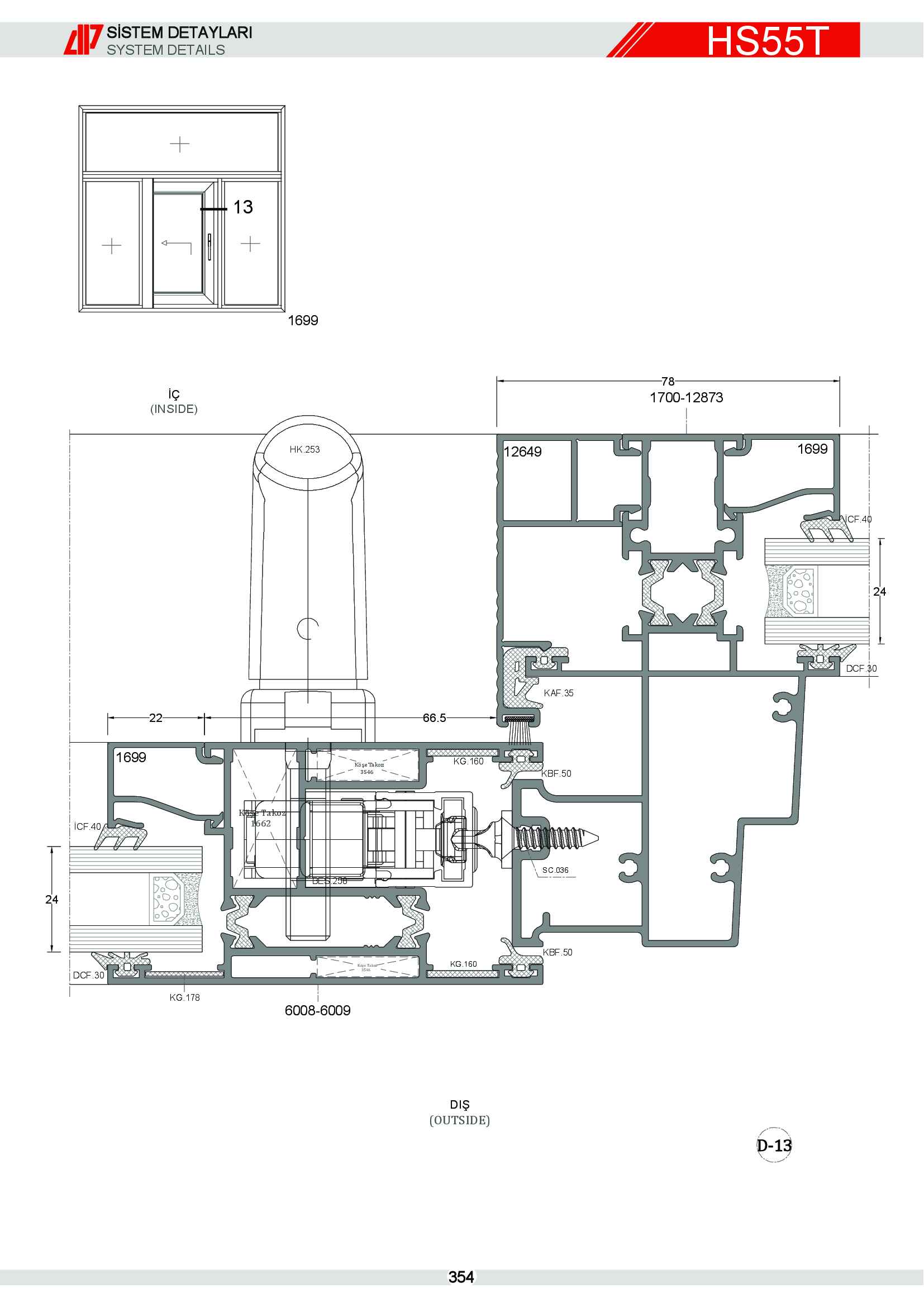 HEBESCHİEBE SÜRME ALÜMİNYUM 62